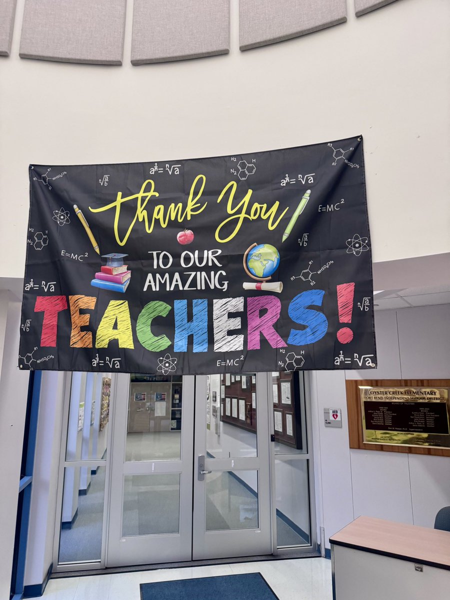 Oyster Creek Elementary (@oce_bluejays) on Twitter photo Teacher Appreciation Week starts today! Thank you to our amazing teachers 💕 <a href="/FortBendISD/">Fort Bend ISD</a> Teacher Appreciation Week starts today! Thank you to our amazing teachers 💕 <a href="/FortBendISD/">Fort Bend ISD</a>