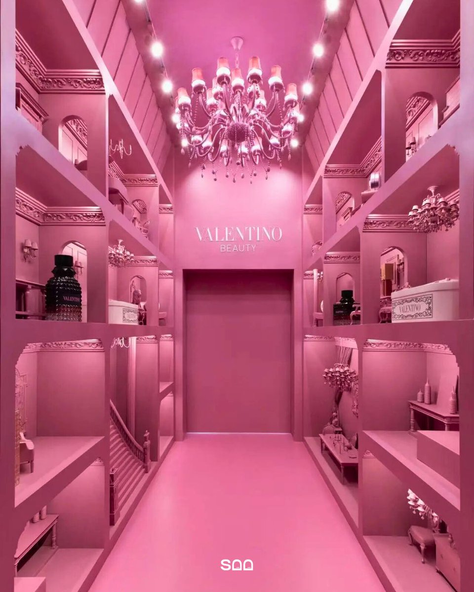 Valentino just built a life-size fantasy house in Shanghai.

And yes, it’s pink. But not just any pink.
It’s <a href="/MaisonValentino/">Valentino</a>'s signature hue, wrapped around a pop-up that feels more like a dream sequence than a store.

Visitors step through a “Fantasy Porch,” wander into a