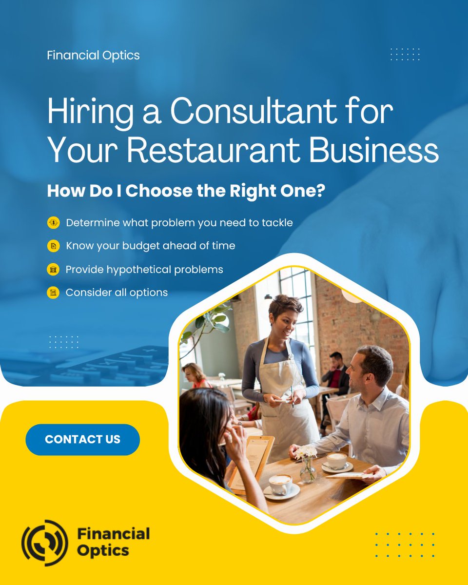 Thinking about hiring a consultant for your restaurant? From accounting to bookkeeping to virtual CFO services, the right consultant can help your business. Learn more: financialopticshq.com/blog/hiring-a-…

#RestaurantConsulting #SmallBusinessGrowth #ConsultingTips #BusinessStrategy