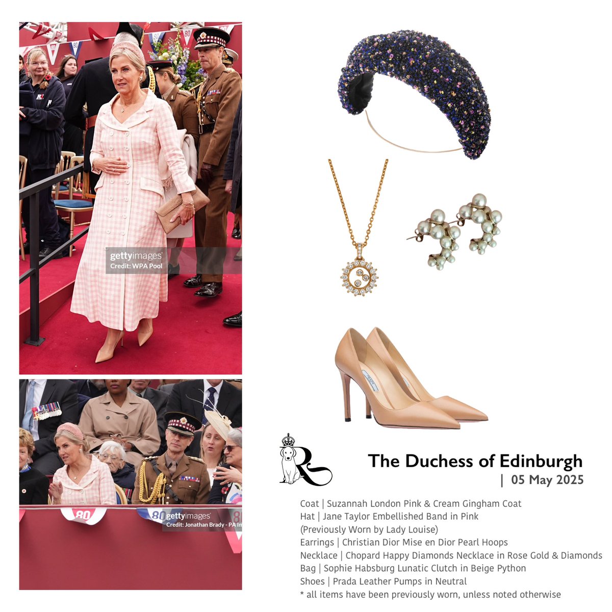 Thanks Mariana!!!

The Duke and Duchess of Edinburgh watching the military procession for the 80th anniversary of VE Day, at Buckingham Palace in central London. #TheDuchessofEdinburgh #SuperSophie