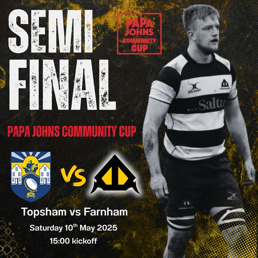 Farnham travel to Topsham in Devon for the RFU southern final after defeating Beckenham in the second leg of their tie to win on aggregate score. The Club is hoping to replicate their previous cup success at Twickenham in 2017.