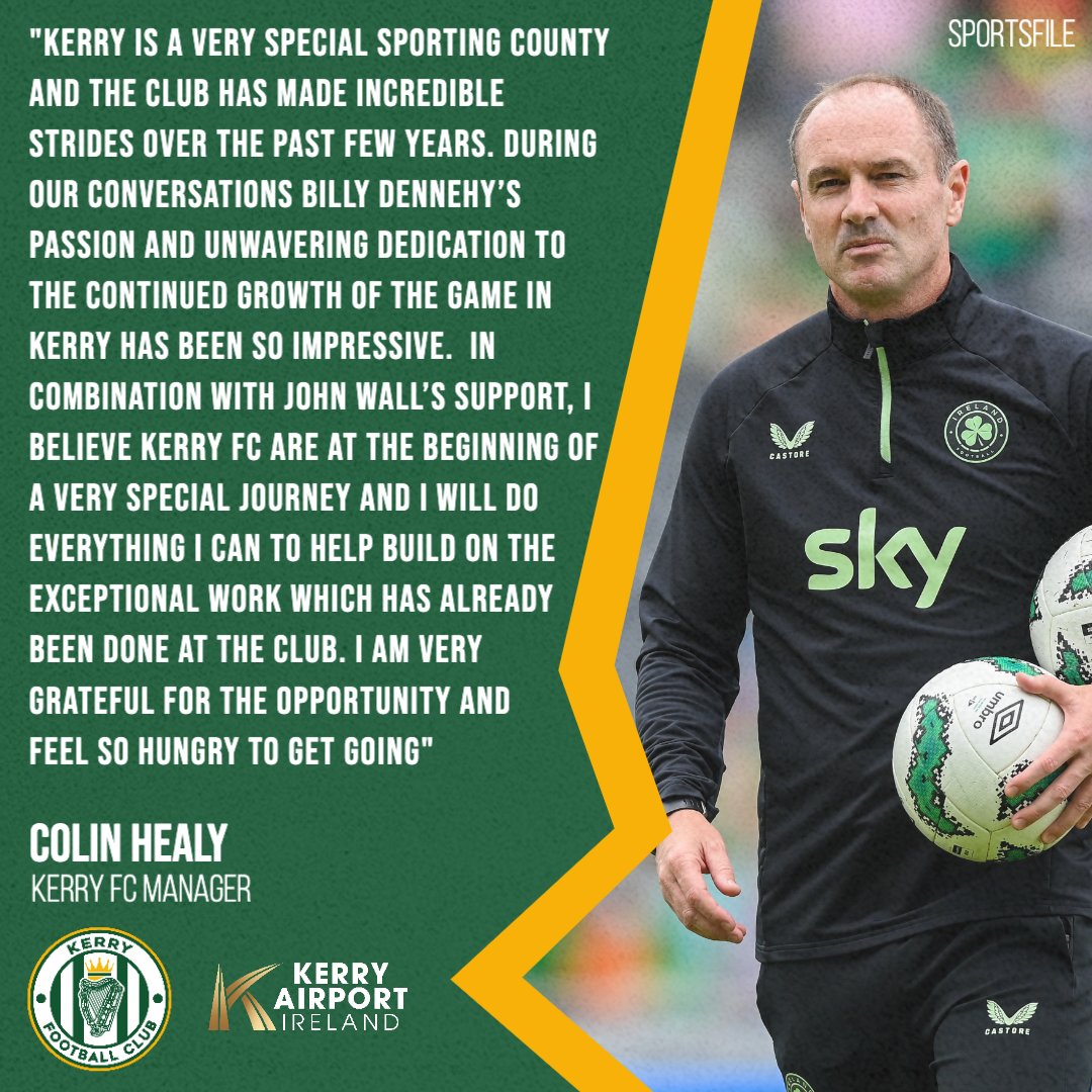 The first words from our new manager! 🟢⚪️

Excited for the next chapter in Mounthawk Park

#WeAreKerryFC