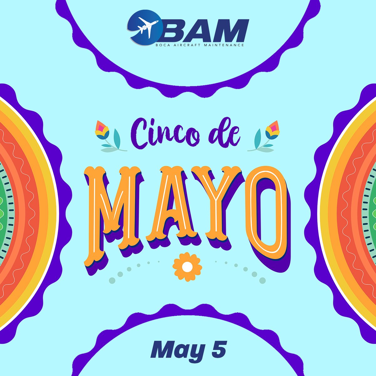 Flying high this Cinco de Mayo? We'll keep it that way. ✈️🍹 #CincoDeMayo #Aviation
Call us: 561-347-3333
Email: sales@bocamx.com
Learn More: Bocamx.com
.
.
.
#BAM #jets #aircraft #airtravel #aviationindustry #airplane #aviation #Travel #PrivateJet #PrivateAviation
