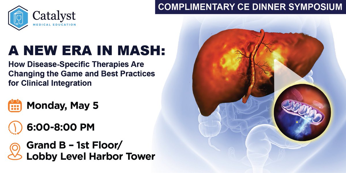 Join us tonight at #DDW2025 or via the livestream for a complimentary #CE dinner symposium. Gain insights on the mechanism of action of thyroid hormone receptor-β agonists and the efficacy of these agents in the treatment of #MASH. Watch tonight:
event.arraylive.com/app/login/8097…