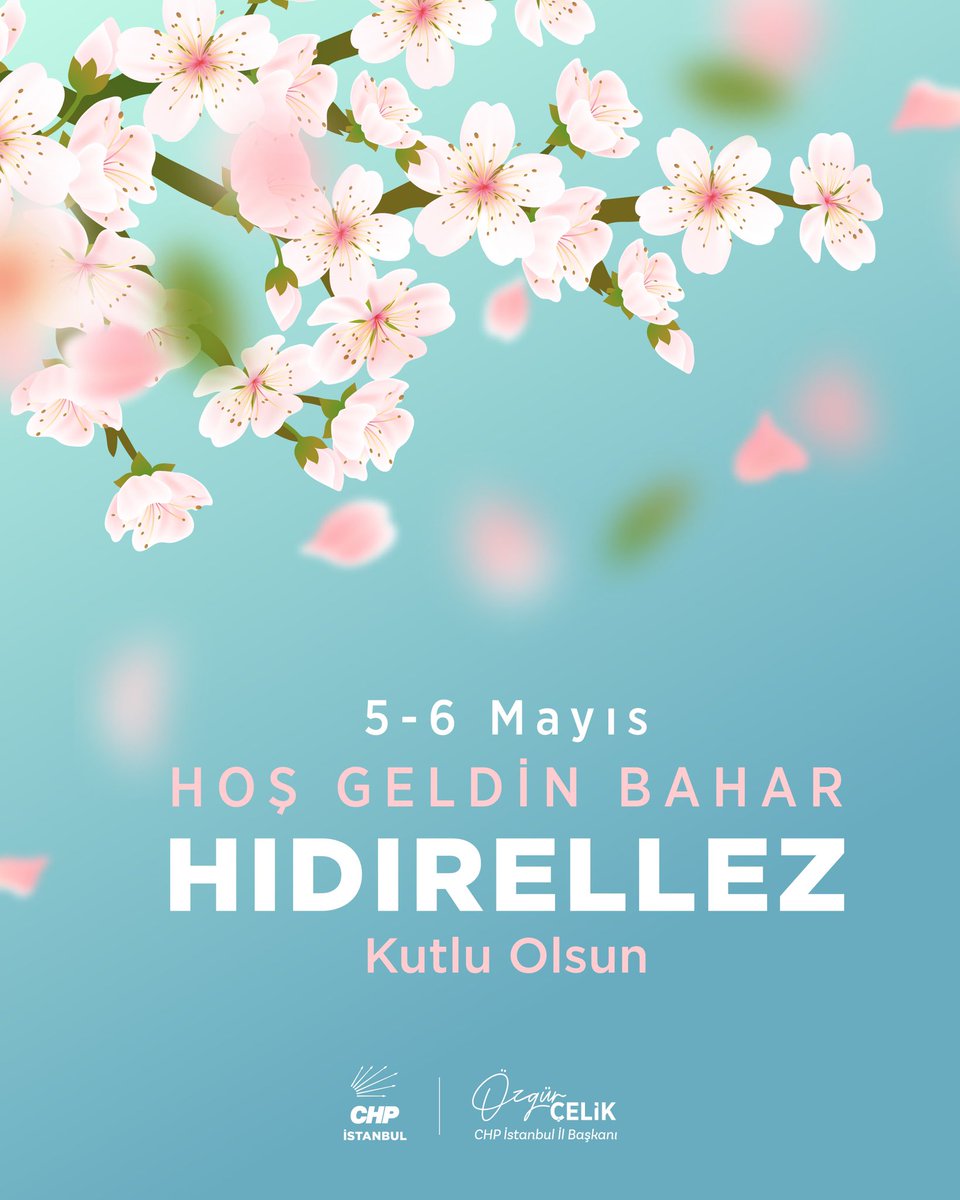 Hoş geldin bahar…

Baharın ve bereketin habercisi Hıdırellez’in tüm ülkemize huzur, adalet ve demokrasi getirmesini diliyorum.