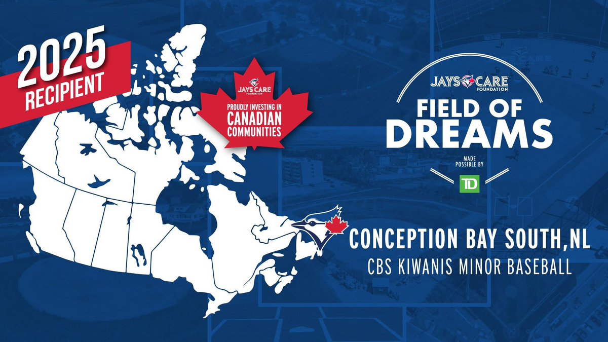 ⚾ Congratulations to <a href="/CBSBaseball/">CBS Minor Baseball</a> on being named a 2025 Jays Care Foundation Field of Dreams recipient! 

The Jays Care Foundation is investing more than $1.5 million in infrastructure projects across the country this year, and <a href="/CBSBaseball/">CBS Minor Baseball</a> is 1 of 15 organizations selected! 👏