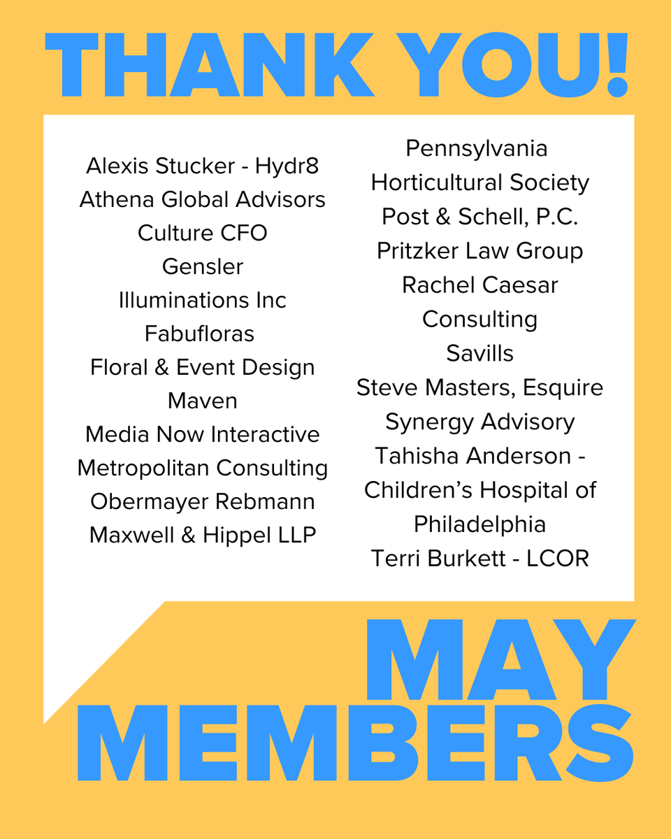 Center City Business Association would like to thank these new and returning businesses and organizations for their interest, support, and commitment to our community. 

Are you ready to join them?

centercitybusiness.org/join-now 

#centercitysmart #philadelphia #business
