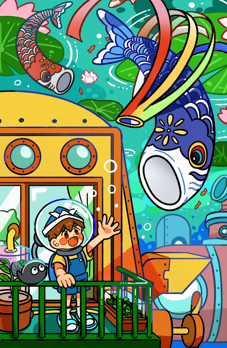 pannomimi0301's tweet image. 5月5日はこどもの日！
 #illustration #こどもの日