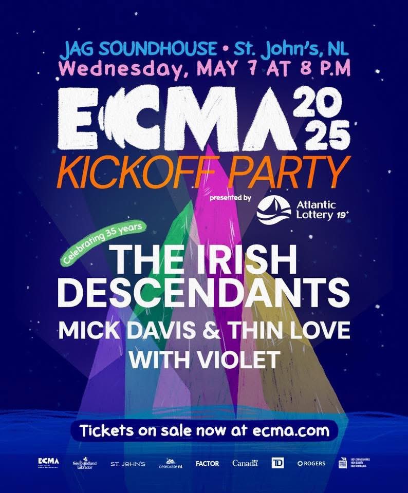 Irish Descendants performances for ECMA Week, May 7-11, 2025. Support live music, see you at the shows!