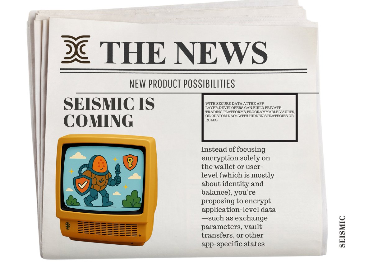 Fixing Crypto's Blind Spot: Protocol-Level Privacy

Scalability is solved. Transparency isn’t.

Wallet-level encryption protects users—but blocks new apps.

The solution? Encrypt at the protocol level.
<a href="/SeismicSys/">Seismic</a>