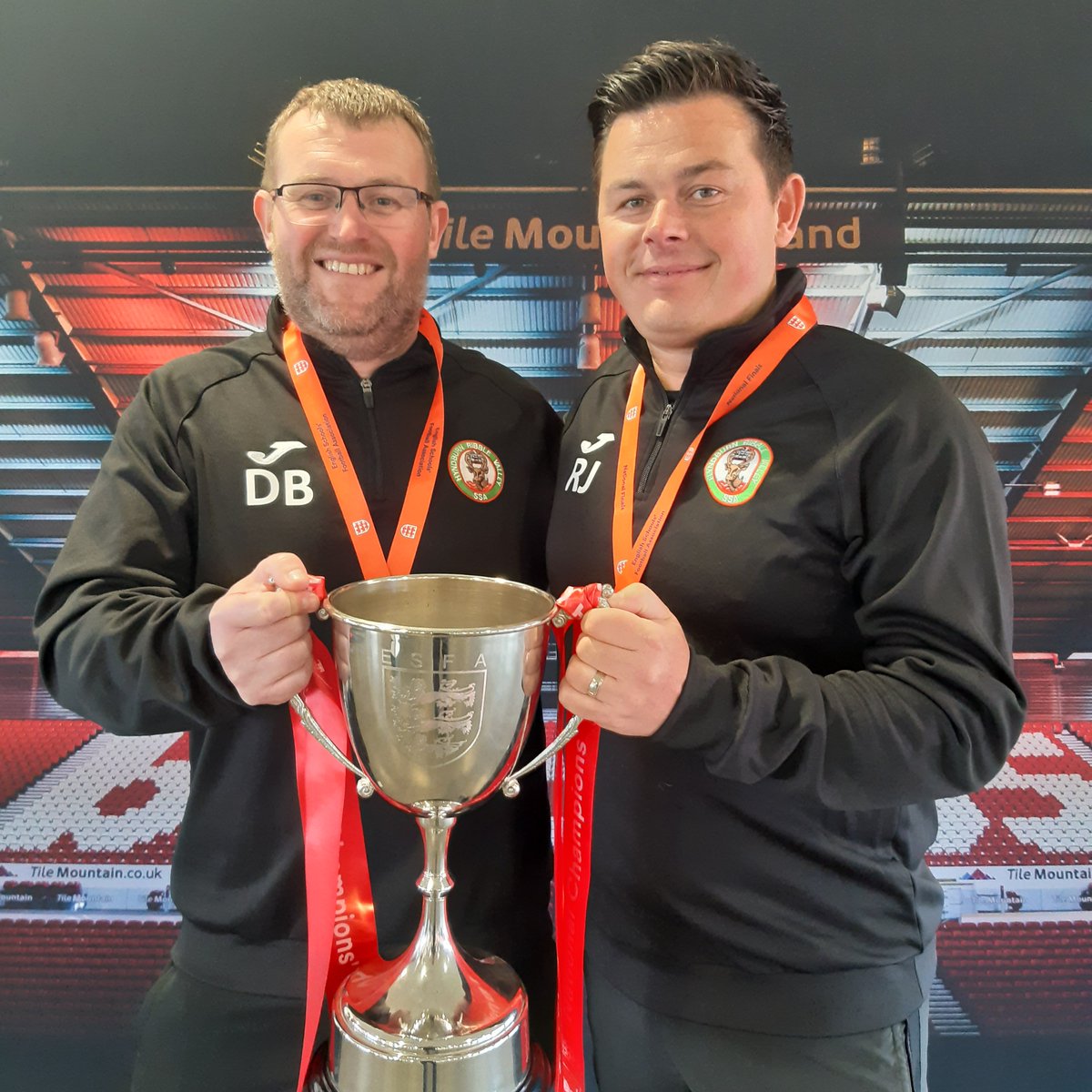 First EVER management team to win a national final. We'll super-impose Jason Robinson in!