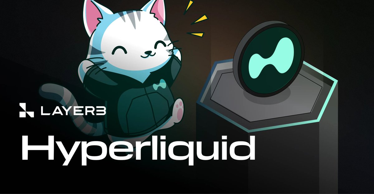 Layer3 (@layer3xyz) on Twitter photo NEW ECOSYSTEM CAMPAIGN.
Discover the HyperEVM on Layer3!
app.layer3.xyz/campaigns/hype…
cc <a href="/HyperliquidX/">Hyperliquid</a> NEW ECOSYSTEM CAMPAIGN.
Discover the HyperEVM on Layer3!
app.layer3.xyz/campaigns/hype…
cc <a href="/HyperliquidX/">Hyperliquid</a>