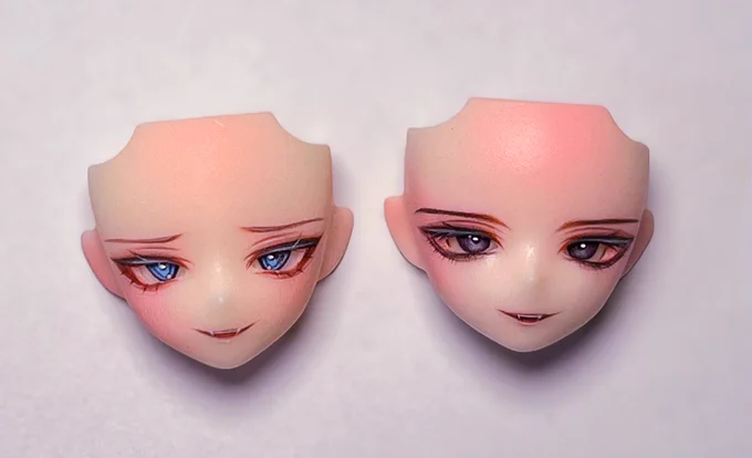 最近メイクした子、最初の子と似たメイクになりましたが結構違くて面白いです※素ヘッド注意※#シチリアの追憶 