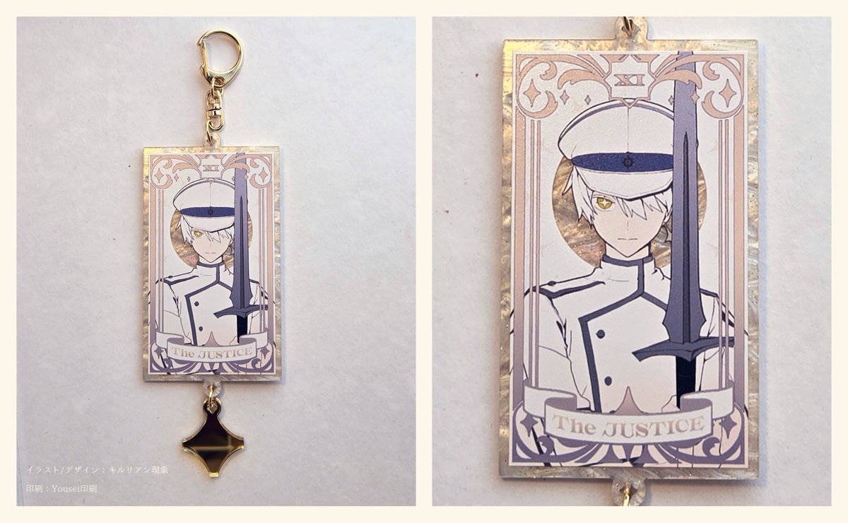 TRPGkkkkirkir's tweet photo. ウオオオオ！！！
タロットカード風アクリルキーホルダーをYousei印刷(@yousei_info)さんに印刷していただきました〜！

時間が取れず今回は2人だけ……なんですがいつか全員分のグッズを作りたい……！
ほしぞらしろとほしぞらくろアクリルがめっちゃ美麗すぎる https://t.co/alY2Z9VIzF