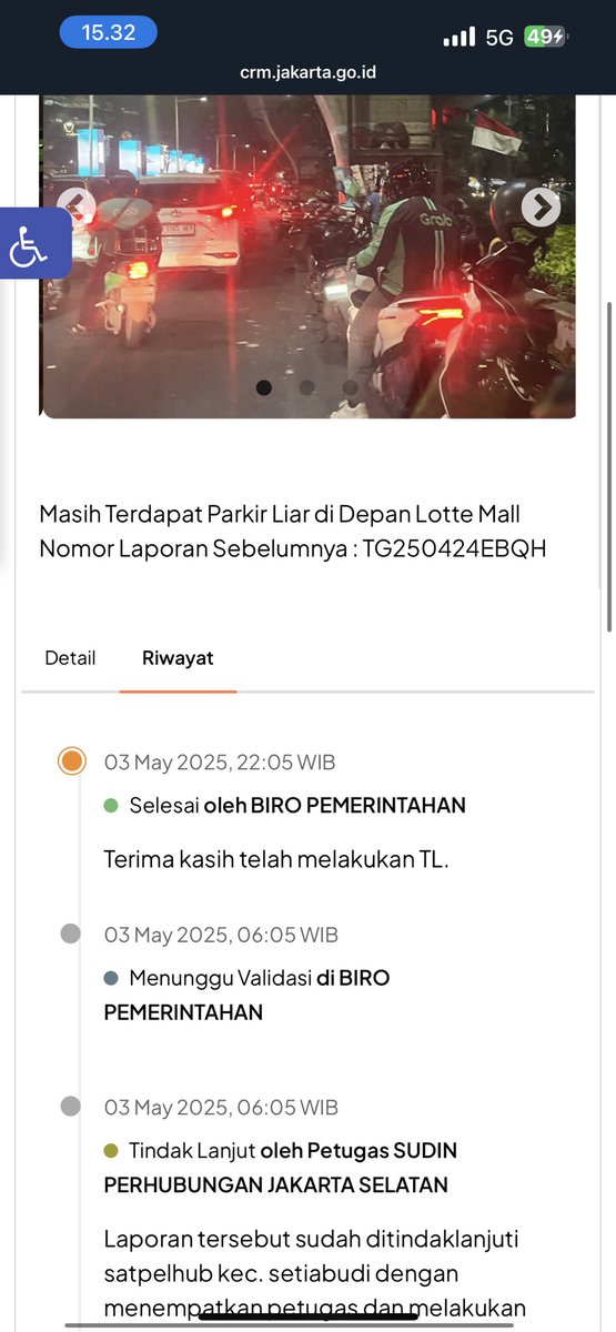 Selesai gimana nih <a href="/dishubjakarta/">Dinas Perhubungan DKI Jakarta</a> ? Jelas di foto ada petugasnya sebelah kanan masih pada markir TENGAH JALAN <a href="/pramonoanung/">Pramono Anung (IG : @pramonoanungw)</a> <a href="/NTMCLantasPolri/">KorlantasPolri.Ntmc</a> <a href="/NTMCPoldaMetro/">NTMC Polda Metro</a> #VIRAL #macet