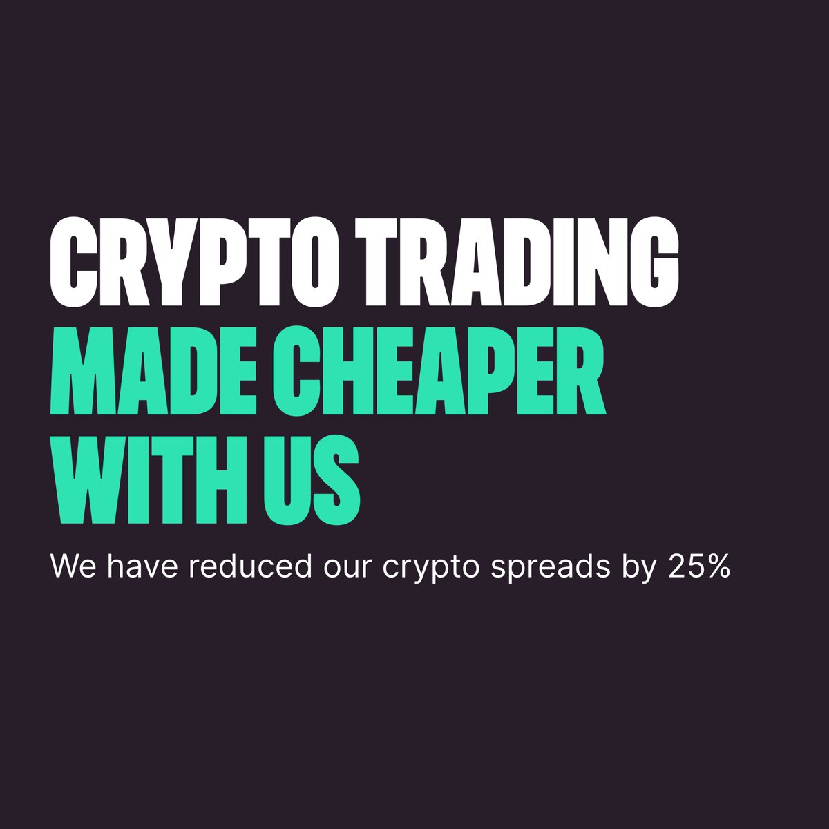 💸 We’ve reduced all our crypto spreads by 25% – which means all your crypto trades on Change are now cheaper than ever!

changeinvest.com