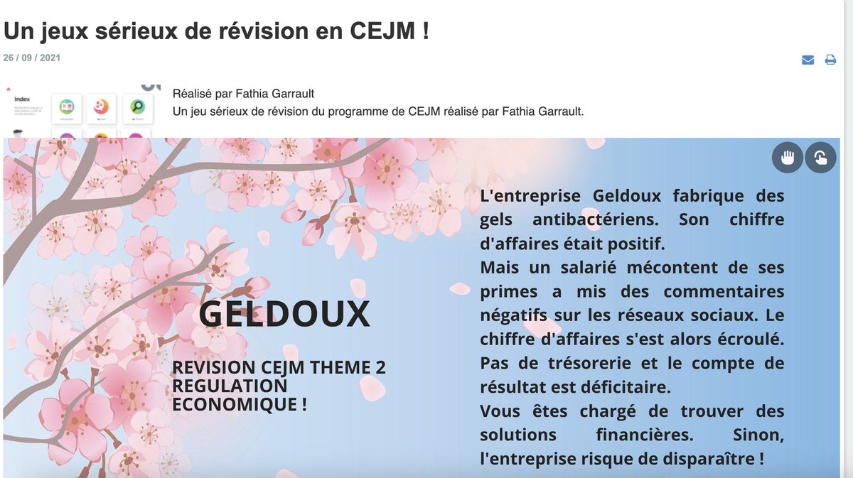 éduscol Eco Gestion (@eduscol_eg) on Twitter photo 🚩 #Édubase : Proposez à vos étudiants de BTS de réviser le thème 2 de CEJM "Régulation de l’activité économique" étudié en BTS 1ère année grâce à ce jeu créé par des enseignants de l'<a href="/AcCreteil/">Académie de Créteil</a>.
👉 edubase.eduscol.education.fr/fiche/20364 🚩 #Édubase : Proposez à vos étudiants de BTS de réviser le thème 2 de CEJM "Régulation de l’activité économique" étudié en BTS 1ère année grâce à ce jeu créé par des enseignants de l'<a href="/AcCreteil/">Académie de Créteil</a>.
👉 edubase.eduscol.education.fr/fiche/20364