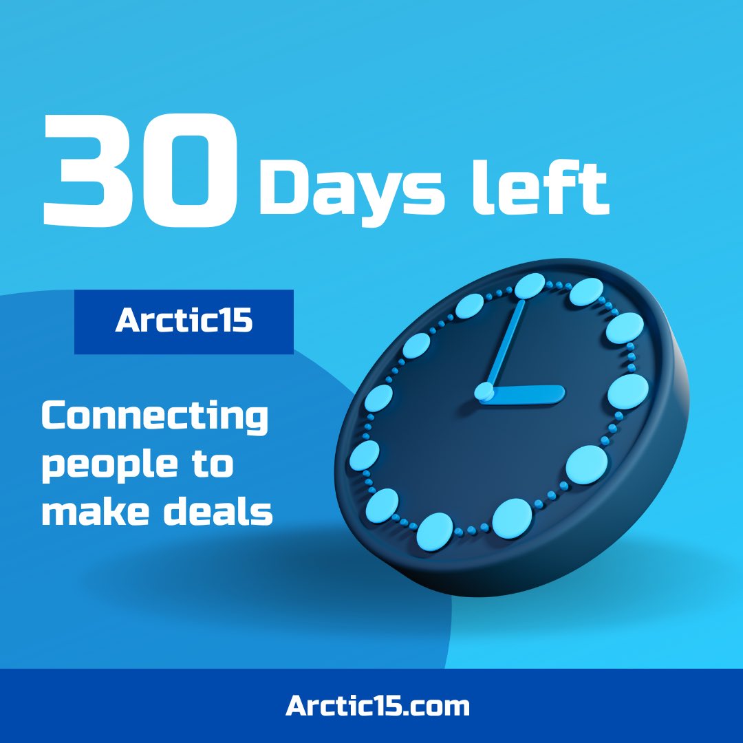 One month left. Then it begins.
Just 30 days until Arctic15 revs up and brings together 1200+ key players in the Nordic startup scene. 🚀

As the days grow warmer, Arctic15 draws closer.

🎯 Be there when it happens.
📍 June 4–5, Helsinki
arctic15.com