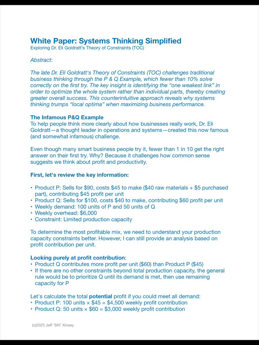 X4B2Bmarketing's tweet image. My good friend and colleague @Jeff_SKI_Kinsey has a free inspirational PDF for us all in honor of Teacher Appreciation Week (May 5-9):

White Paper: Systems Thinking Simplified 
Inspired by the words and deeds of Dr. Eli Goldratt.

#tellemJackSentYou
