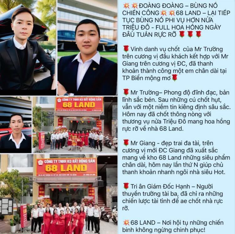 Tháng 5 bùng nổ!!! Của 68 LAND.

Mr Nhật: 0356.021.158 Bất động sản biển. Bấy động sản đầu tư.