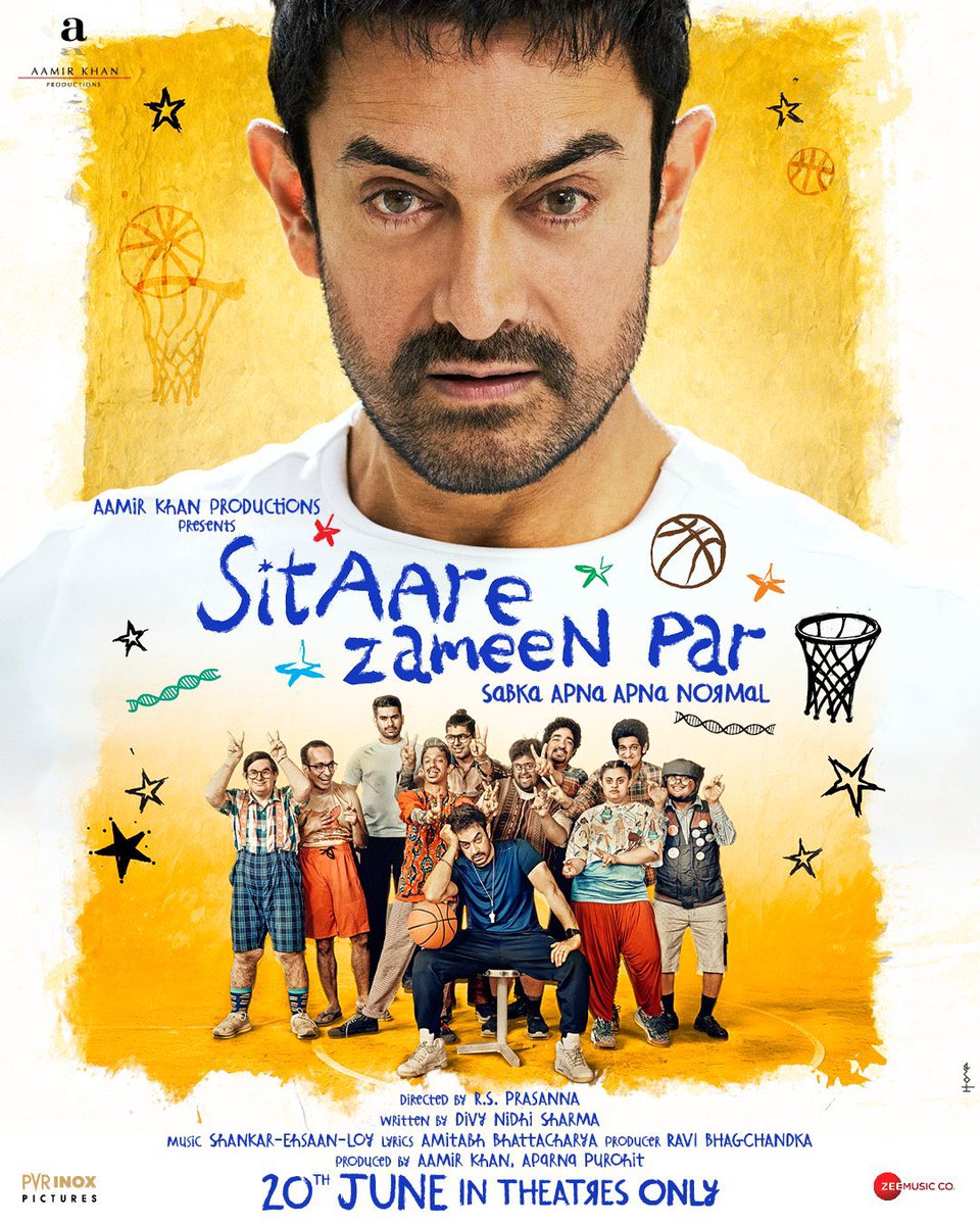 The best thing about today is 😍

#SitaareZameenPar from June 20th, Aamir Khan back with his kind of cinema.

Remake of the Spanish film Campeones, which is one of my ALL TIME FAVORITES.