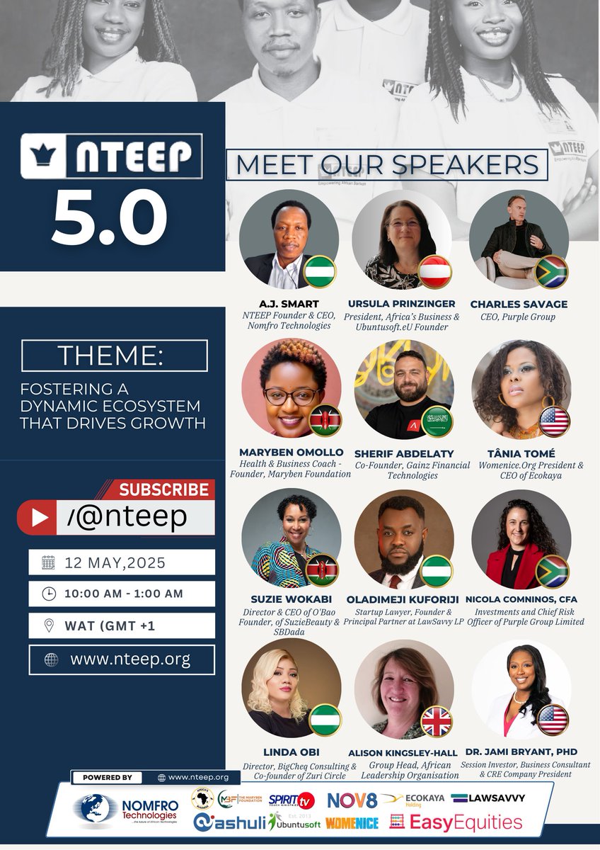 We’re excited to officially announce the NTEEP 5.0 Entrepreneurship Training Series, happening from May 12 to May 30, 2025! 
#empowerafricanentrepreneurs #nteep2025 #startuptraining #AfricanEntrepreneurs #businessgrowth #nteep50  #NTEEP