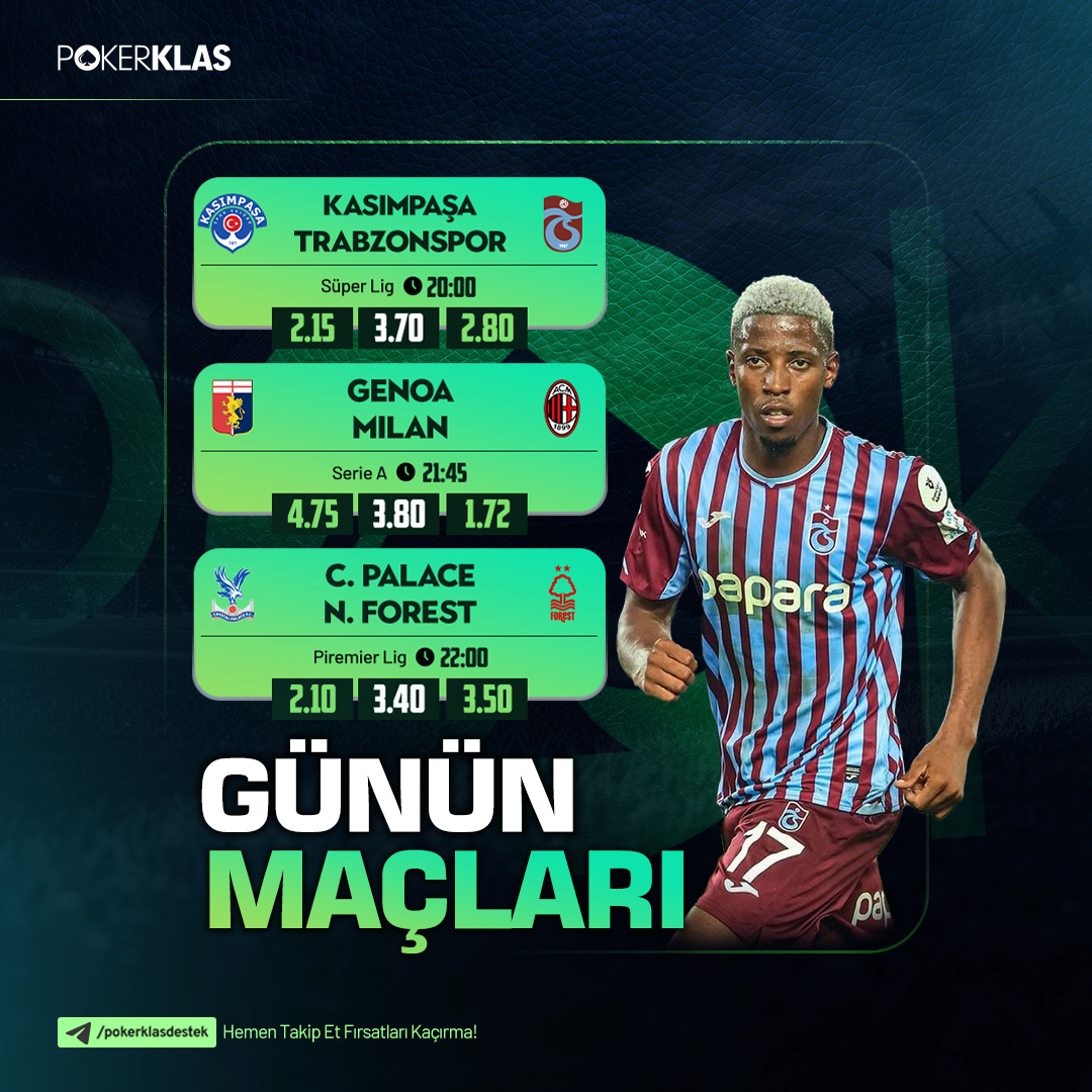 ⚡️ Günün maçlarına en iyi oranlar Pokerklas'ta ! ⚡️

🏆Heyecan verici maçlara, en yüksek oranlarla ortak ol🏆

✅ %20 Spor Yatırım Bonusu
✅ %10 Çevrimsiz Spor Bonusu
✅ %10 Kripto Yatırım Bonusu

🔑 klstr.pro/pksocial