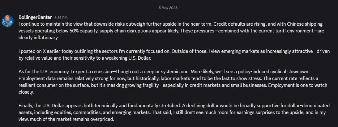 Bollinger Banter (@bollingerbanter) on Twitter photo 2 Cents for free. 2 Cents for free.