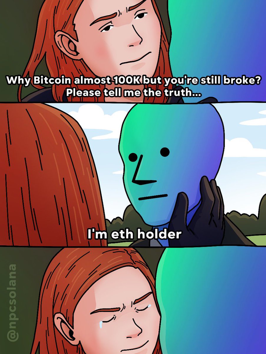 Nov 2021;
#btc price $69k 
#eth price $4,850 

May 2025; 
#btc price $97,000 
#eth price $1,800 

now you understand, babe? 😭