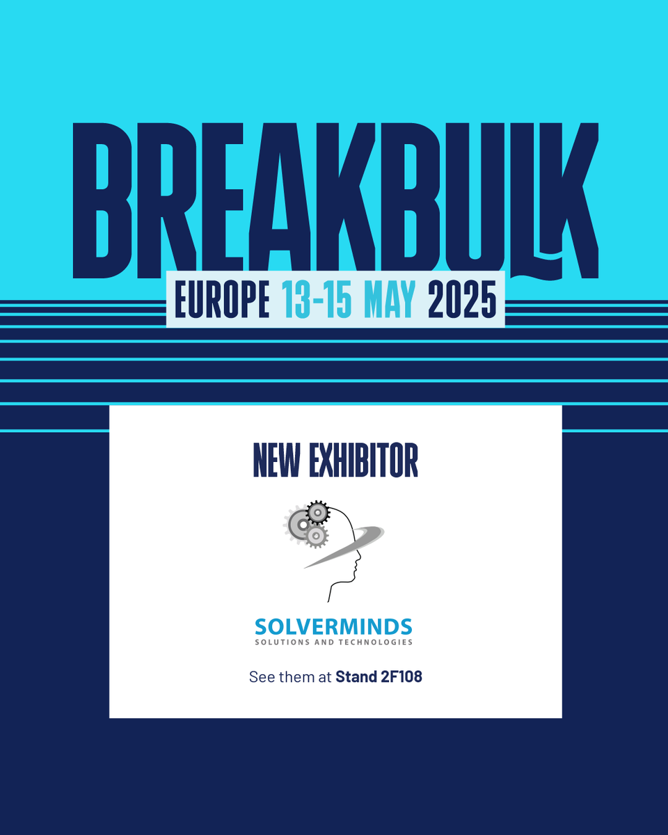 Breakbulk Events & Media (@break_bulk) on Twitter photo We’re excited to announce that <a href="/SOLVERMINDS/">SOLVERMINDS</a> will be exhibiting at Breakbulk Europe 2025! ⚙️
Don’t miss the chance to meet them at stand 2F108 and discover how their software is transforming the maritime industry.
🎟️ Get your tickets: eu1.hubs.ly/H0jQMB90
#BreakbulkEurope We’re excited to announce that <a href="/SOLVERMINDS/">SOLVERMINDS</a> will be exhibiting at Breakbulk Europe 2025! ⚙️
Don’t miss the chance to meet them at stand 2F108 and discover how their software is transforming the maritime industry.
🎟️ Get your tickets: eu1.hubs.ly/H0jQMB90
#BreakbulkEurope