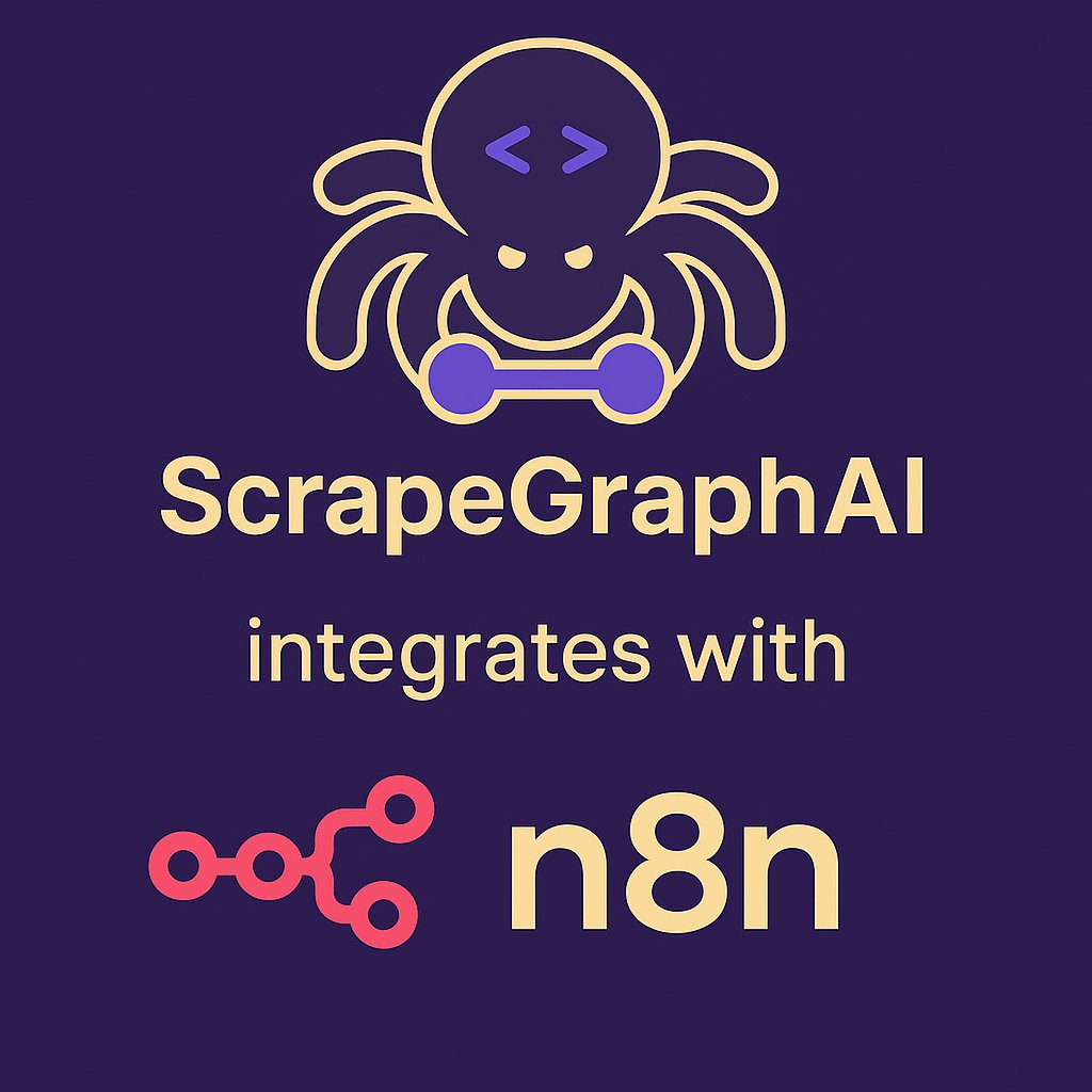 ScrapeGraphAI (@scrapegraphai) on Twitter photo π¨ New Integration Alert: ScrapeGraphAI x n8n!
No-code just leveled up. You can now use AI web scraping inside your <a href="/n8n_io/">n8n.io</a> workflows β no coding needed. π§ π·οΈ
β‘ Try it now β npmjs.com/package/n8n-noβ¦
#n8n #ScrapeGraphAI #AI #LLM #WebScraping #Automation #NoCode #OpenSource π¨ New Integration Alert: ScrapeGraphAI x n8n!
No-code just leveled up. You can now use AI web scraping inside your <a href="/n8n_io/">n8n.io</a> workflows β no coding needed. π§ π·οΈ
β‘ Try it now β npmjs.com/package/n8n-noβ¦
#n8n #ScrapeGraphAI #AI #LLM #WebScraping #Automation #NoCode #OpenSource