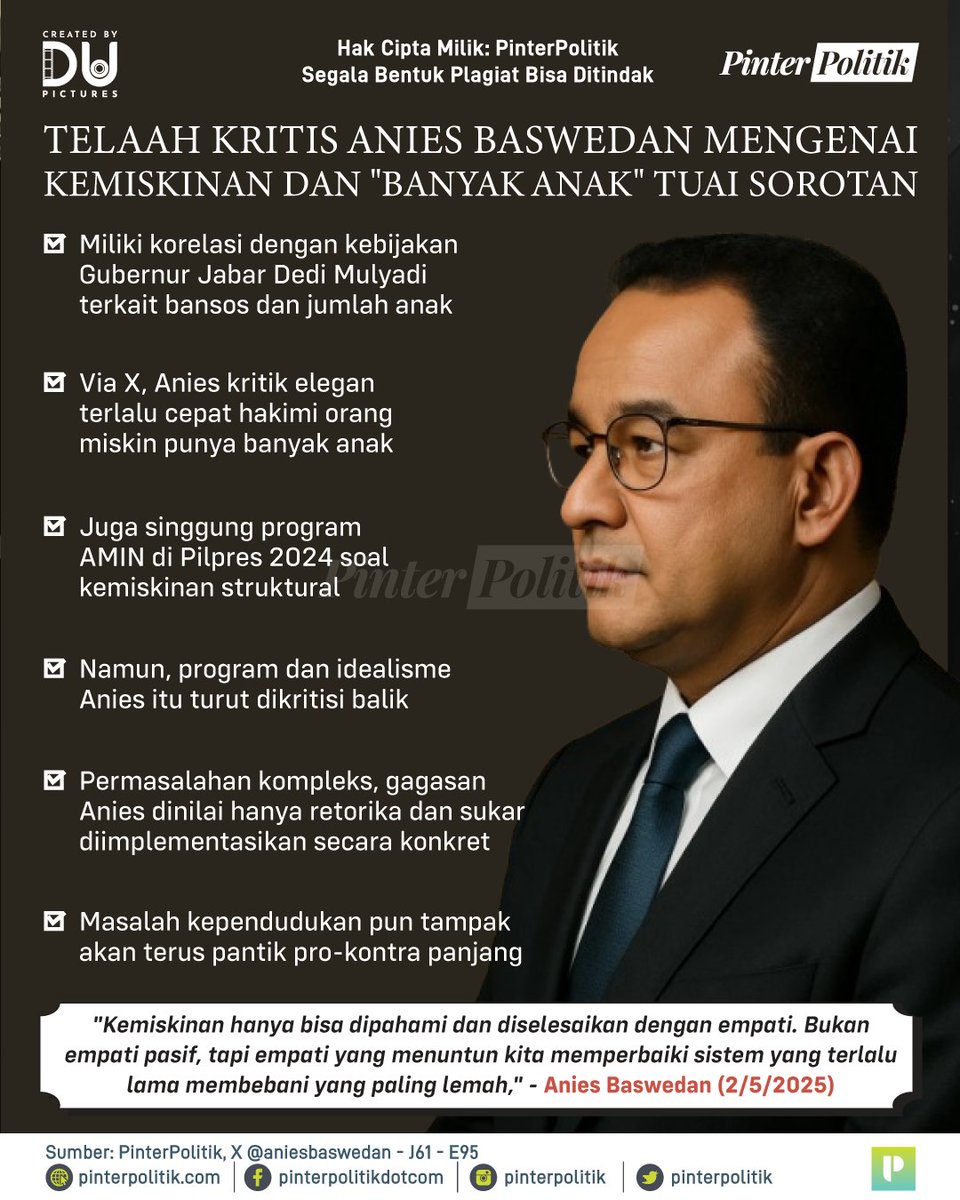 pinterpolitik's tweet image. Kepada anak abah dan pendukung KDM, waktu dan tempat dipersilakan

#aniesbaswedan #dedimulyadi #kemiskinan #bansos #vasektomi #kemiskinanstruktural #infografis #politikindonesia #beritapolitik #beritapolitikterkini
