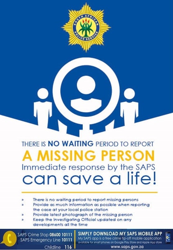 #sapsHQ The SAPS has from 2020 reunited 17 968 #missing persons with their loved ones.

These were adults and children that were reported as missing at police stations across the country.

Of the figure, the number of adults found through intelligence and meticulous detective