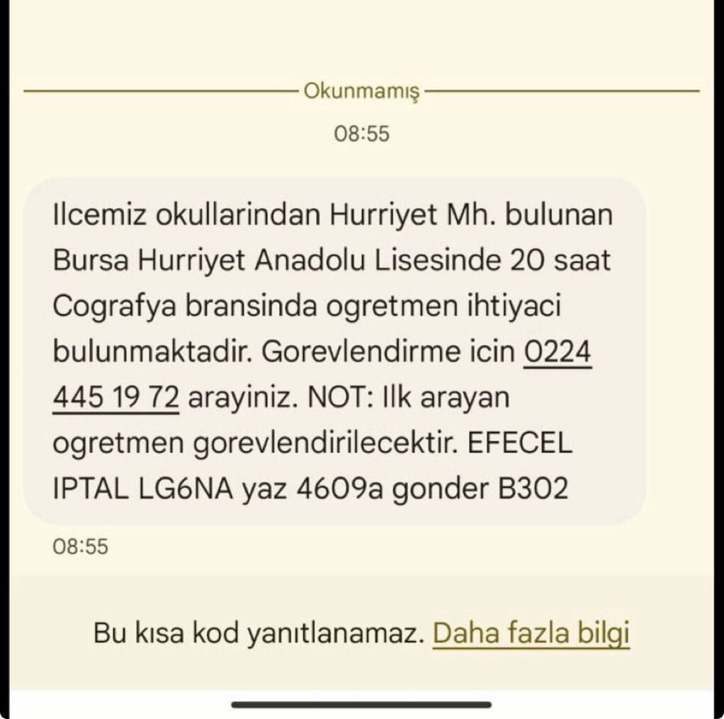 Öğretmen ihtiyacı yok deyip 29,30,32 alım yaparsan ücretli öğretmen ararsın hani ihtiyaç yoktu?

<a href="/Yusuf__Tekin/">Yusuf Tekin</a> 
<a href="/RTErdogan/">Recep Tayyip Erdoğan</a> 
<a href="/memetsimsek/">Mehmet Simsek</a> 
<a href="/tcmeb/">Millî Eğitim Bakanlığı</a> 
<a href="/Akparti/">AK Parti</a> 

 #EkAtama2024MebVeMaliyede