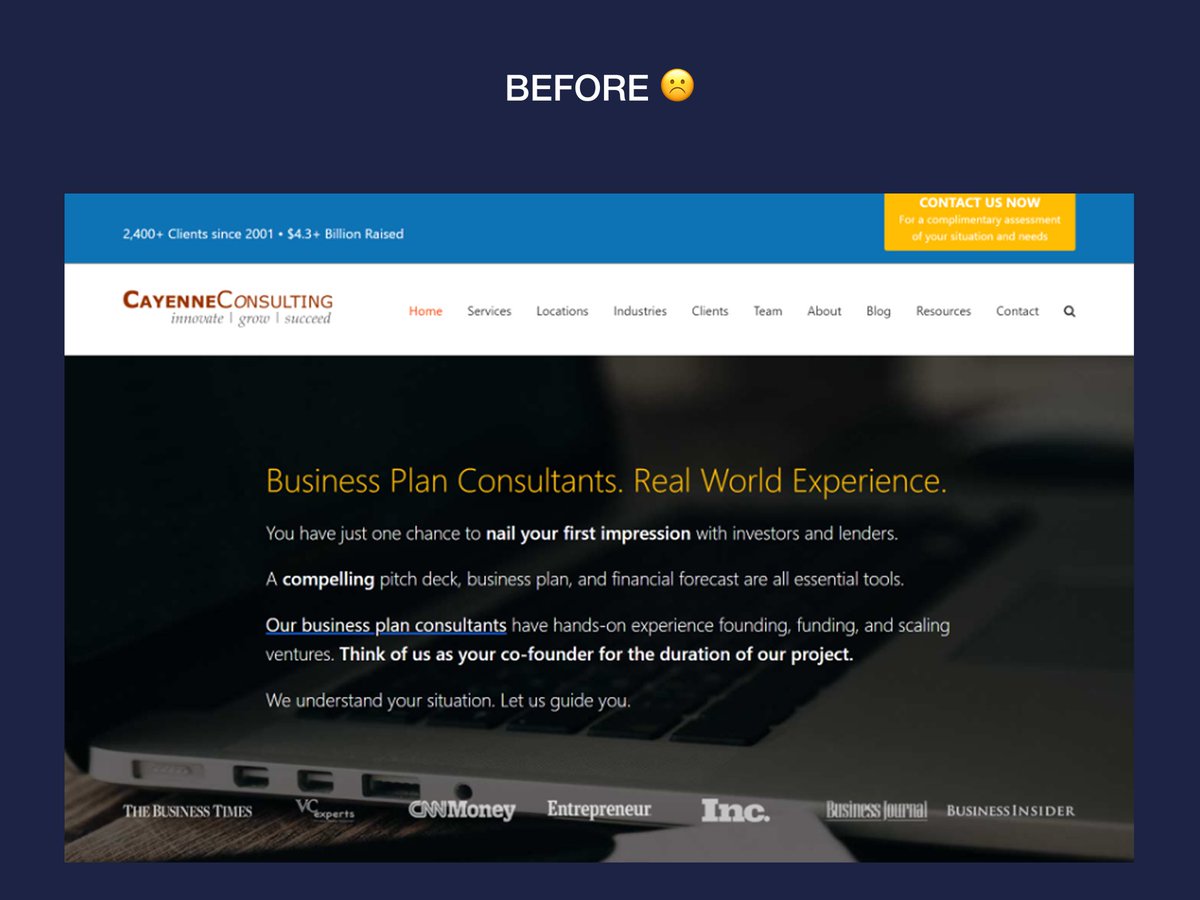 DesignTech_0's tweet image. Website Redesign exploration for Cayenne Consulting ✨
Before → After
✔️ Clear navigation
✔️ Clear value communication
✔️ Conversion pointers
✔️ Strong CTA
→ All designed to build credibility and convert.