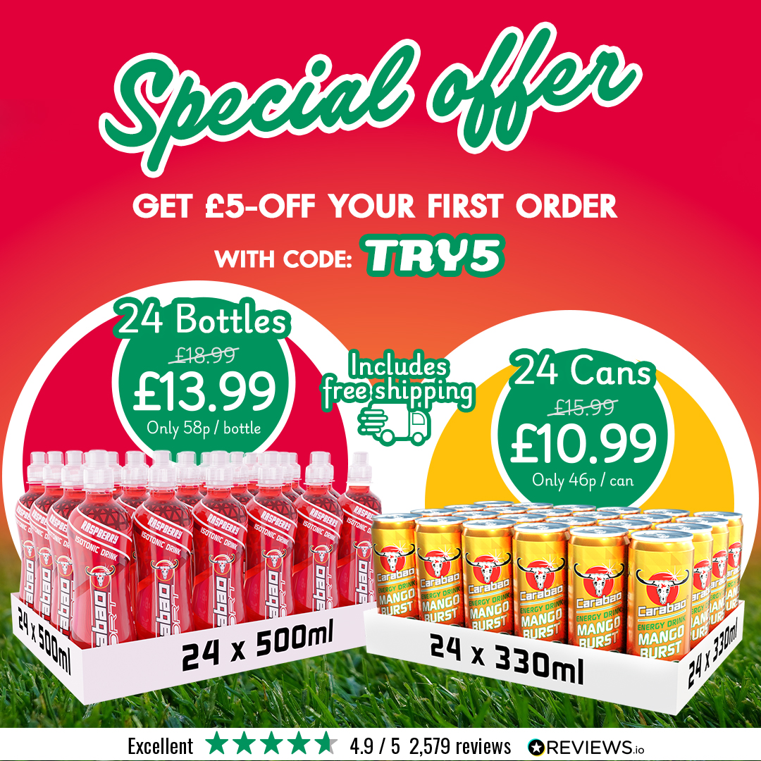 EFL AD | Want to try Carabao for the first time?🎉 

Get £5 off your first order of Carabao SPORT and Carabao Energy with code TRY5! 

Buy here 👉 bit.ly/4ifVDgh

#EFL | #AD