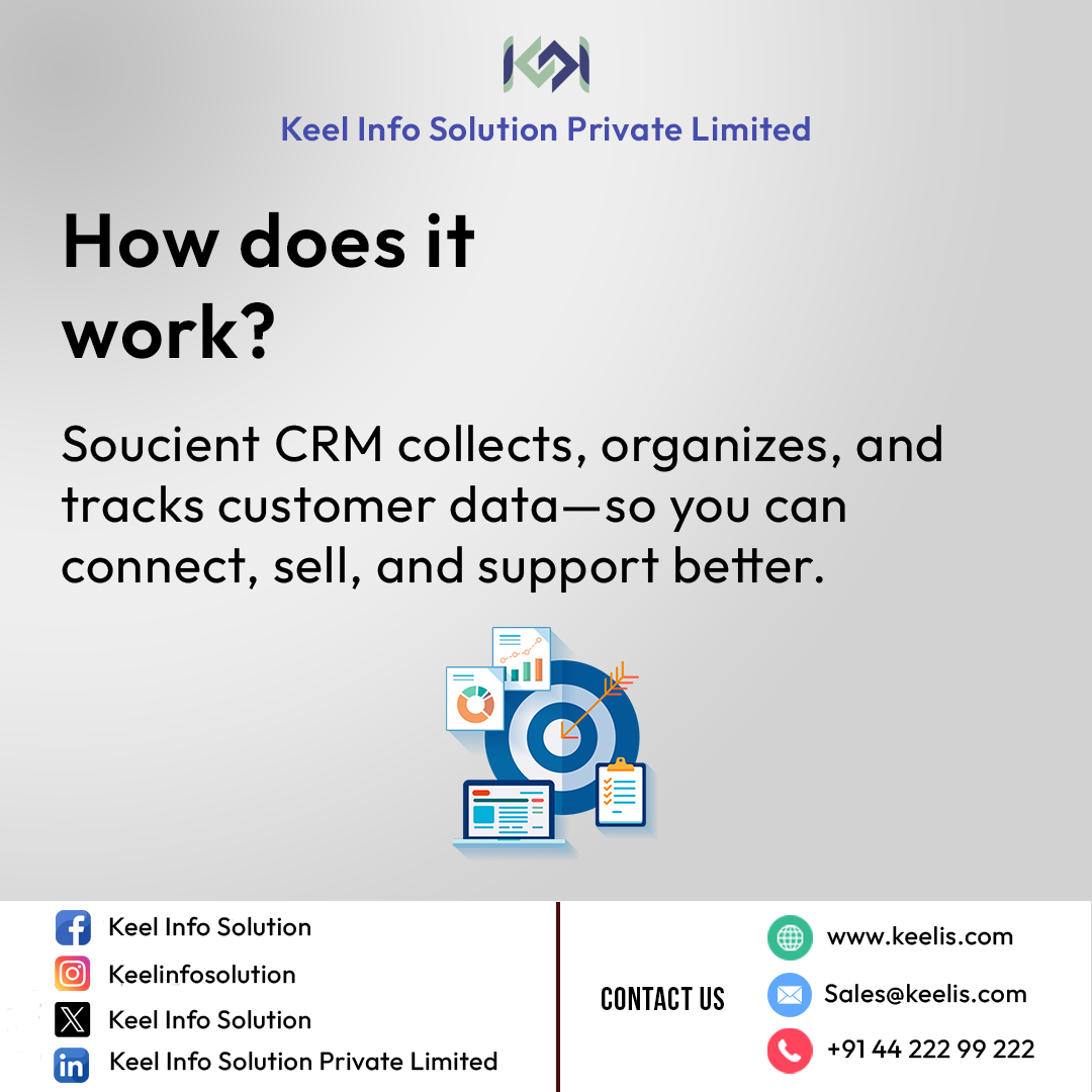 Keel_Info_Sol's tweet image. Looking for an efficient way to manage customer relationships? 

Soucient CRM offers organized data, automated follow-ups, and sales insights to help your business grow

#crmapps #CRMsoftware #Keelinfosolution #Keelis #CRM #Software #Businesssoftware #ERP