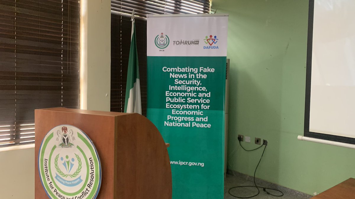 iam_angiewrites's tweet photo. How can we combat #FakeNews &amp; protect Nigeria’s national security &amp; economic progress? We’re about to find out.

I’m currently at @IpcrNigeria for a high-level training on “Combating Fake News in the Security, Intelligence, Economic, and Public Service Ecosystem.”

Watch this 🧵 https://t.co/lgGumRxhKi