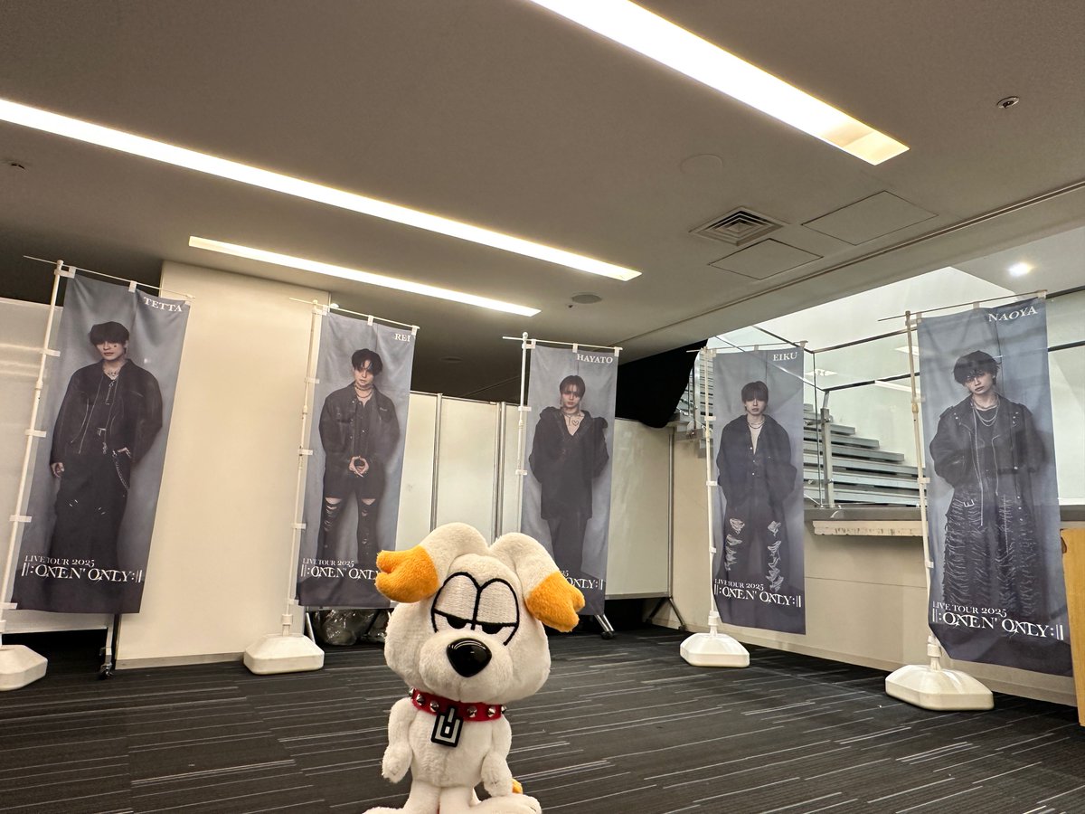onenonly_tokyo's tweet photo. ／
『LIVE TOUR 2025 ||:ONE N' ONLY:||』のぼり登場🎏
＼

会場内にメンバーのカッコいいのぼりが登場しています✨

通行の妨げや周りの方のご迷惑とならないよう #SWAG の皆さまで協力しあってお楽しみください☺️

ご来場の記念にぜひ撮影してね📸

#ワンエン #ONENONLY https://t.co/oT3Ljb6sdB