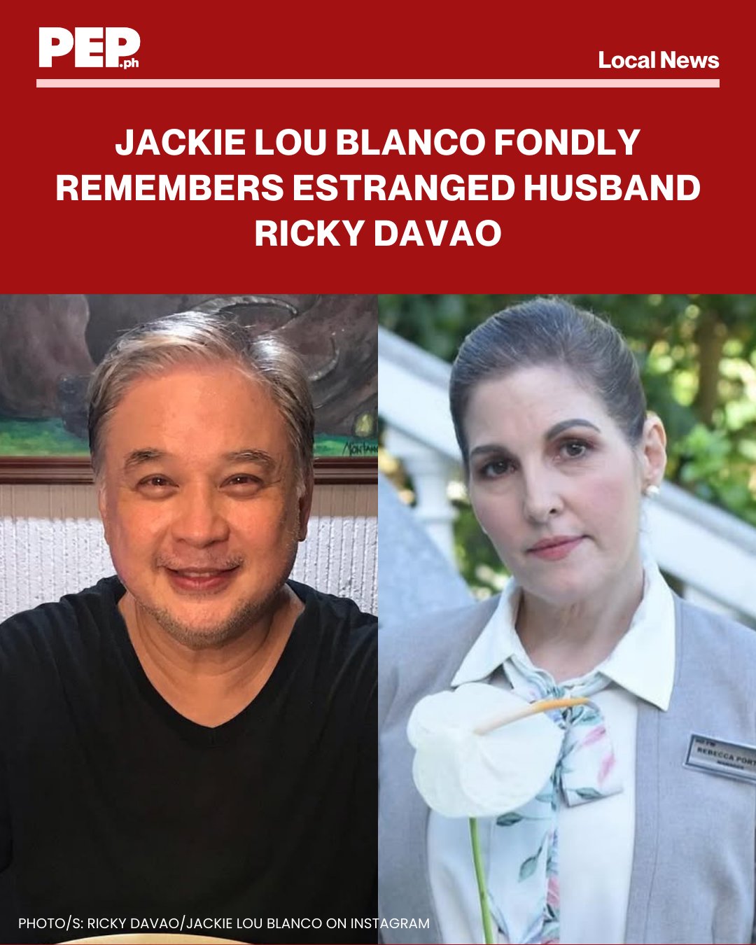 Official PEP.ph on X: Jackie Lou Blanco: You know, even Ricky and I were  separated for years, we got to a point na naging maayos kami. We were able  to celebrate all