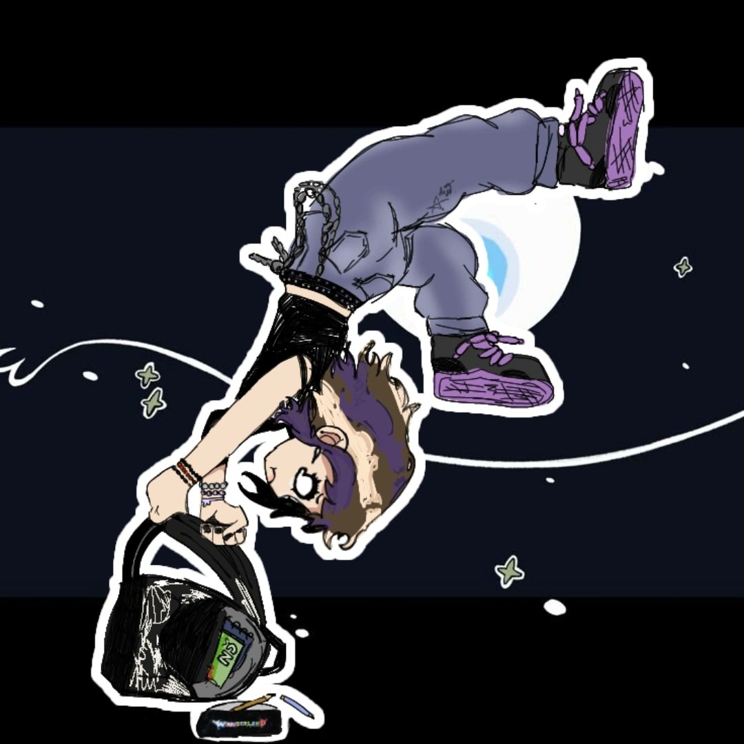 MAVERICKYALL's tweet photo. Me &amp; myself cuz I'M SINGLE 😒
#ScottPilgrimTakesOff https://t.co/l1BFCxqk0E