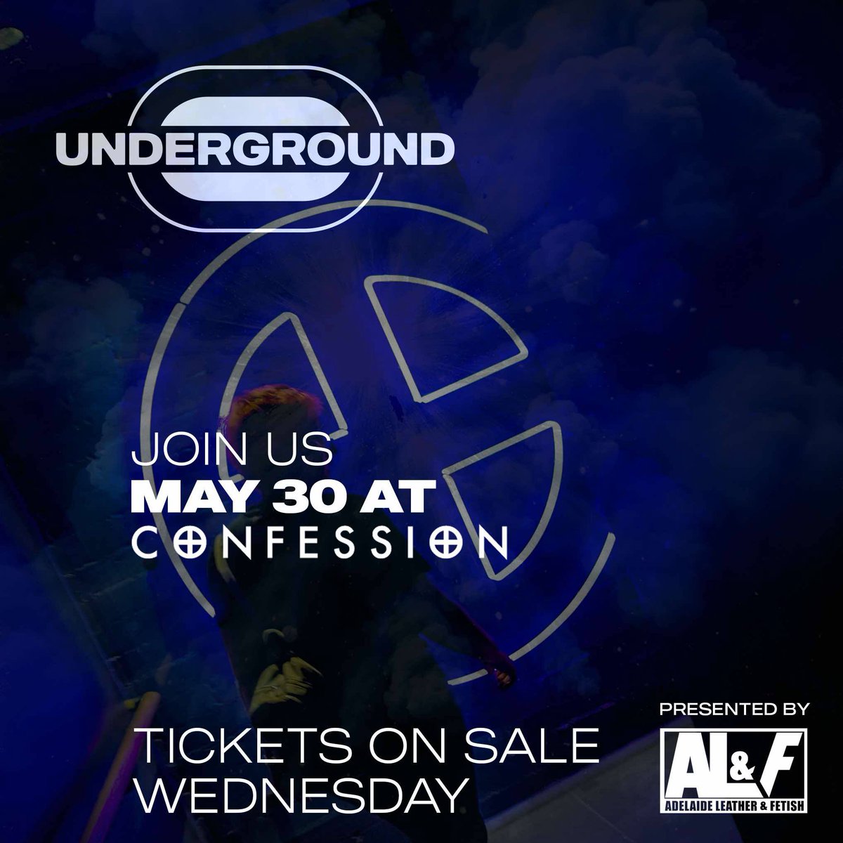 Are you coming UNDERGROUND? 😈 Friday May 30 @ Confession, Port Adelaide

Put on your favourite Latex, Leather, Lycra, Sports gear, Neoprene, Pup gear, Harness or whatever your into! hopefully I'll see you there for a fun night out!