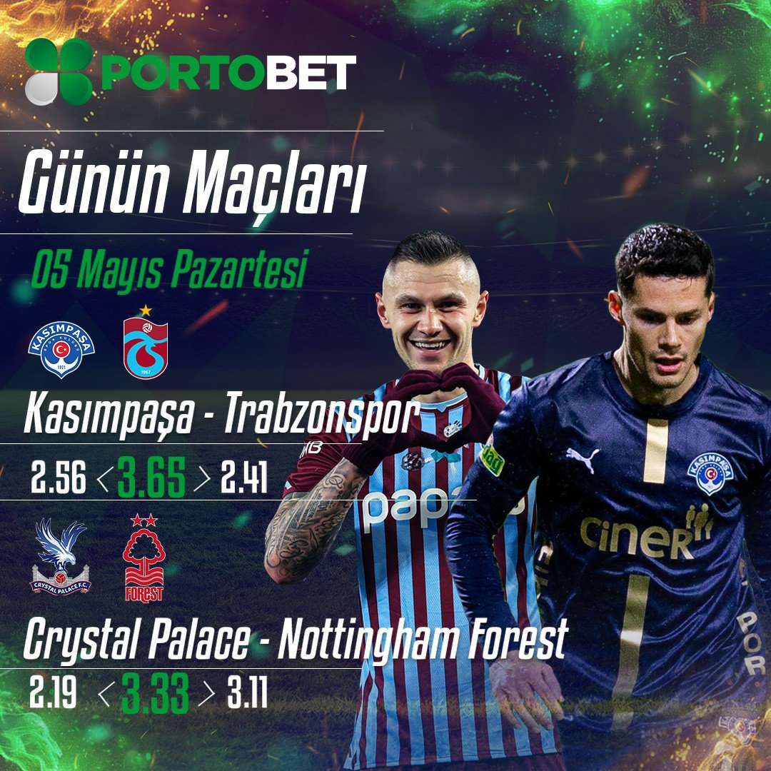 ⚽️PORTOBET İLE GÜNÜN MAÇLARI! 
 ⚽️SINIRSIZ KAZANÇ SINIRSIZ HEYECAN

🥅Güncel spor haberleri ve günlük bonus haberlerine ulaşmak için ;
t.me/portobetcom👈