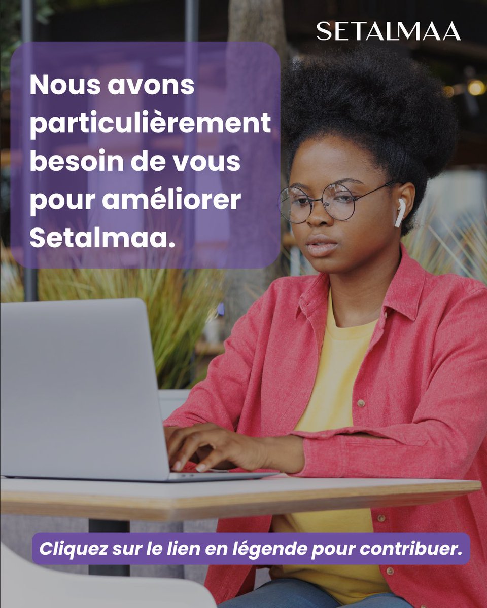 Vous aimez la beauté ? Vous travaillez dans ce secteur en Afrique ? Votre opinion compte pour Setalmaa ! 📌

Parlez-nous de vos préférences et dites-nous comment nous pouvons nous améliorer en répondant à ce questionnaire 👉🏾 forms.gle/286SJF9YMfArny…