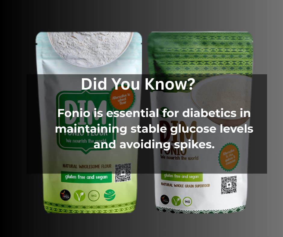 DimFonio's tweet photo. The magic of the supergrain fonio
Order Dim fonio at https://t.co/DjmfRWZrk4
#FonioFacts #DiabeticFriendly #HealthyEating #DidYouKnow #Ghana #global https://t.co/l7AMqmQ371