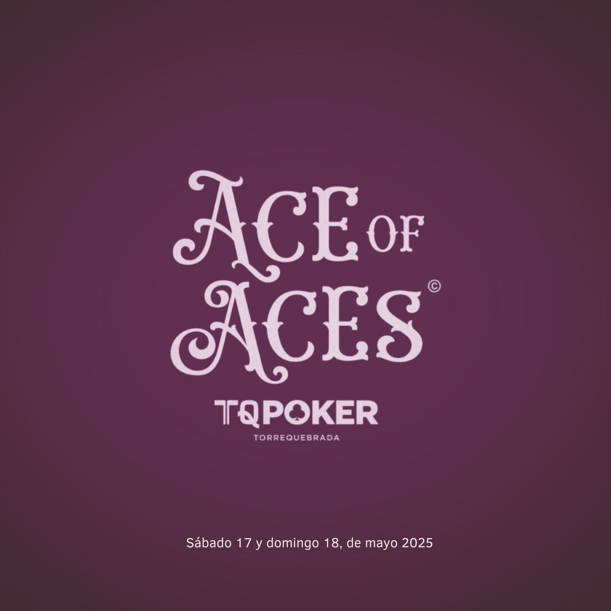 ¡Vuelve vuestro torneo favorito! 🩷🙌

Ace of Aces vuelve en mayo para alegraros el mes con sorpresas y retos. ¡Que ganas de veros a todos allí!♠️🃏

Tenéis toda la info en la web. Si no, ya sabéis, aquí estamos! 👀😎
•
•
#torneopoker #findesemanapoker #poker #pokecommunity