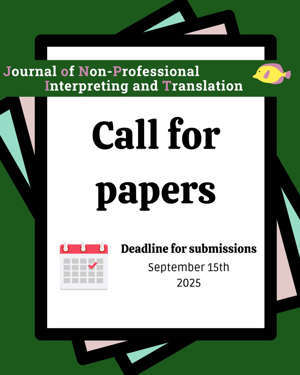 Marta Arumí and <a href="/mireiavu/">Mireia Vargas Urpí</a>, #MIRAS researchers, will be the guest editors for the first issue of the JoNPIT, the Journal of Non-Professional Interpreting and Translation  📖👥

The call for papers is open, further information here 👇
webs.uab.cat/miras/en/call-…