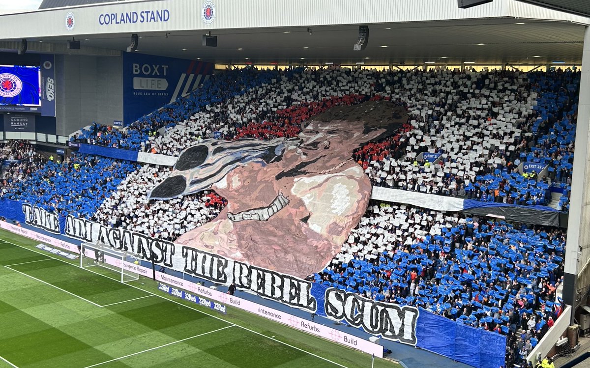 PeterAdamSmith's tweet image. This is the banner from yesterday’s match. We can report that it was taken away and is now being held by Police Scotland as potential evidence while an investigation takes place. @itvnews