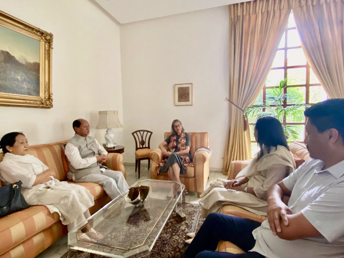 Austrian Embassy New Delhi (@austriainindia) on Twitter photo The Austrian Embassy was honoured to host Hon’ble Chief Minister of Nagaland, Shri <a href="/Neiphiu_Rio/">Neiphiu Rio</a>, at the Austrian Residence for a meeting with the Ambassador Katharina Wieser <a href="/AmbWieserIndia/">Katharina Wieser</a> . A productive exchange paving the way for deeper collaboration.🇦🇹 🇮🇳 The Austrian Embassy was honoured to host Hon’ble Chief Minister of Nagaland, Shri <a href="/Neiphiu_Rio/">Neiphiu Rio</a>, at the Austrian Residence for a meeting with the Ambassador Katharina Wieser <a href="/AmbWieserIndia/">Katharina Wieser</a> . A productive exchange paving the way for deeper collaboration.🇦🇹 🇮🇳