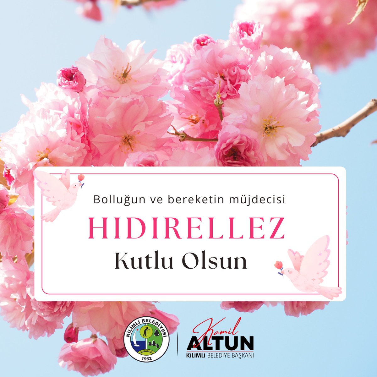 Baharın gelişiyle filizlenen umutlarımız, Hıdırellez’le birlikte yeşersin.
Sağlık, huzur ve mutluluğun eksik olmadığı nice güzel günlere...
 Hıdırellez Kutlu Olsun!🌿🌸